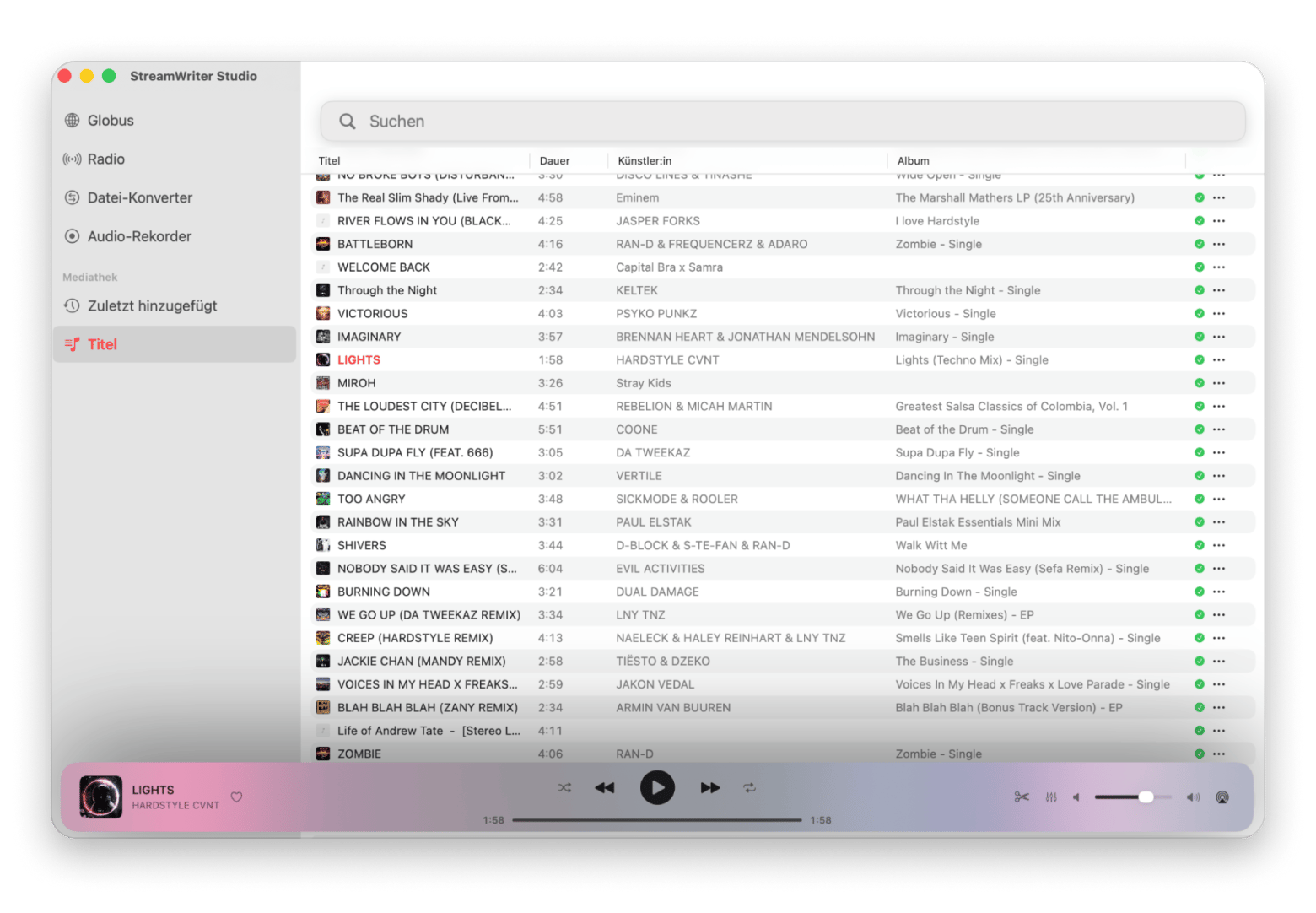 StreamWriter Studio interface