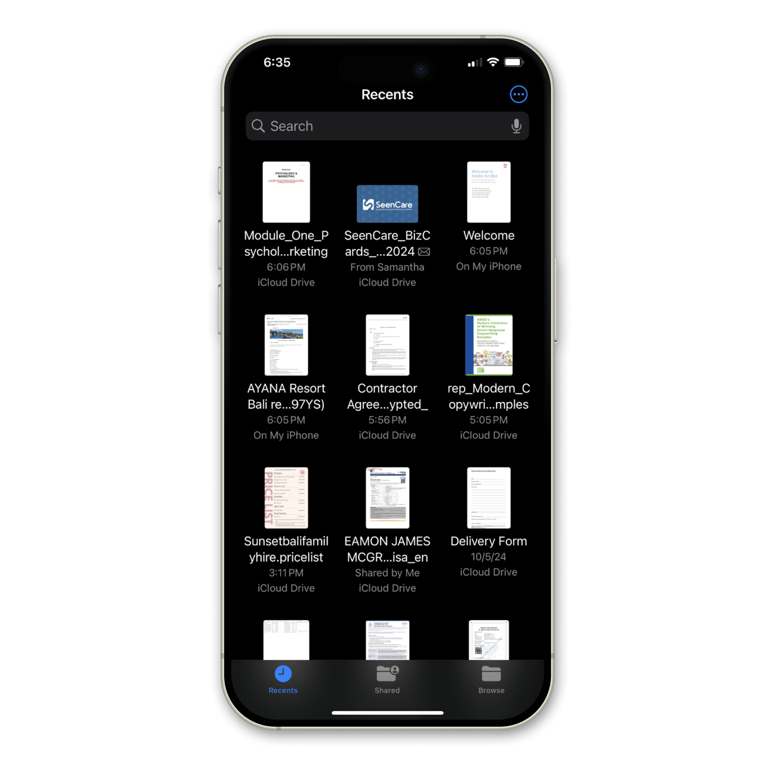 how to find pdf on iphone