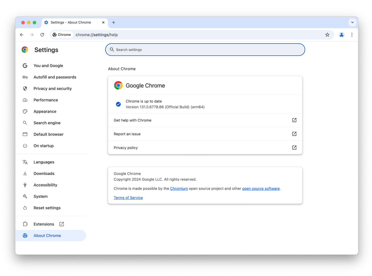 How to update Chrome 