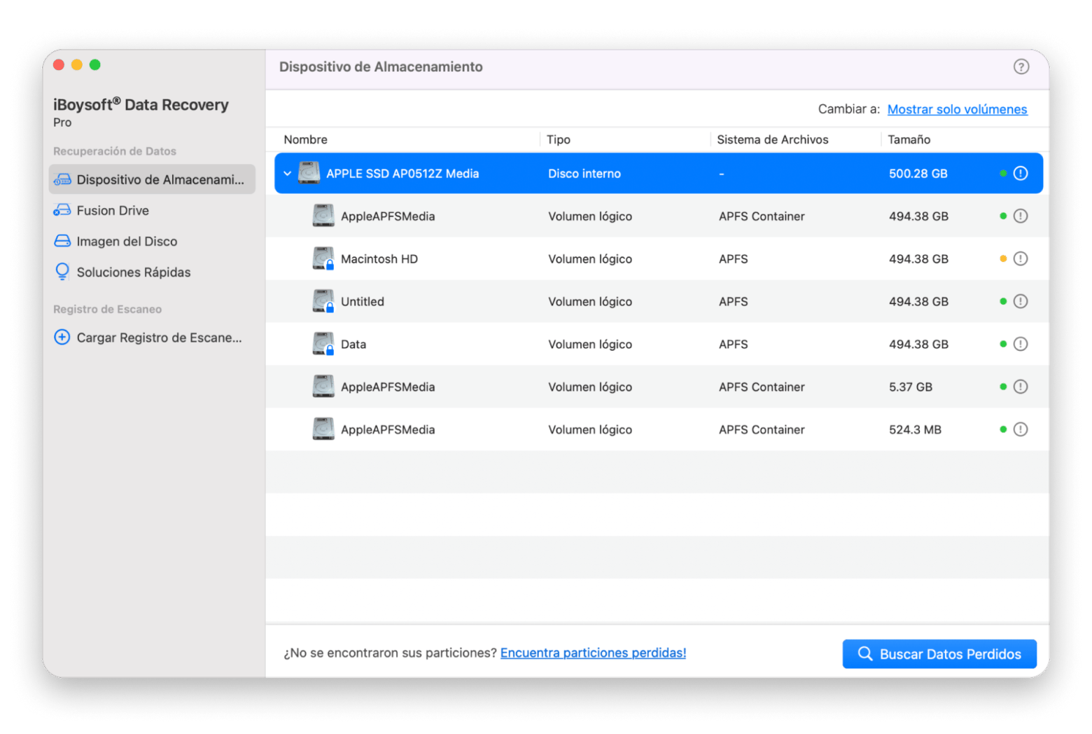 Interfaz de iBoysoft Data Recovery escaneando una copia de seguridad del iPad para recuperar archivos, disponible en Setapp Interfaz de iBoysoft Data Recovery escaneando una copia de seguridad del iPad para recuperar archivos, disponible en Setapp