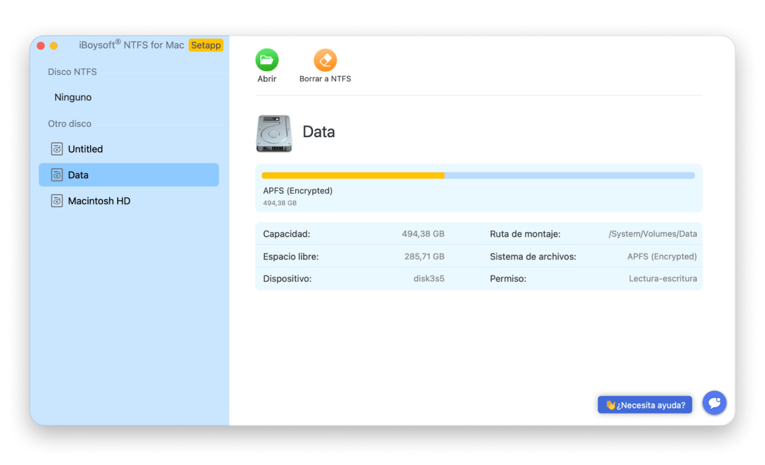 La app iBoysoft NTFS for Mac, disponible en Setapp, muestra cómo leer y escribir en un disco NTFS externo La app iBoysoft NTFS for Mac, disponible en Setapp, muestra cómo leer y escribir en un disco NTFS externo