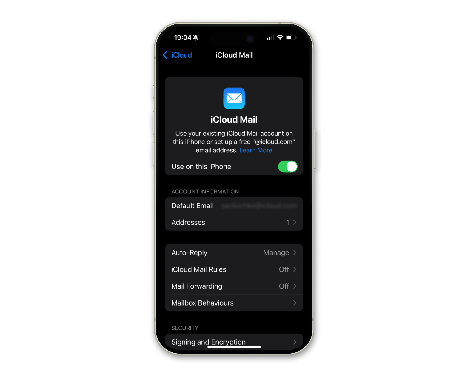 icloud mail setup ios