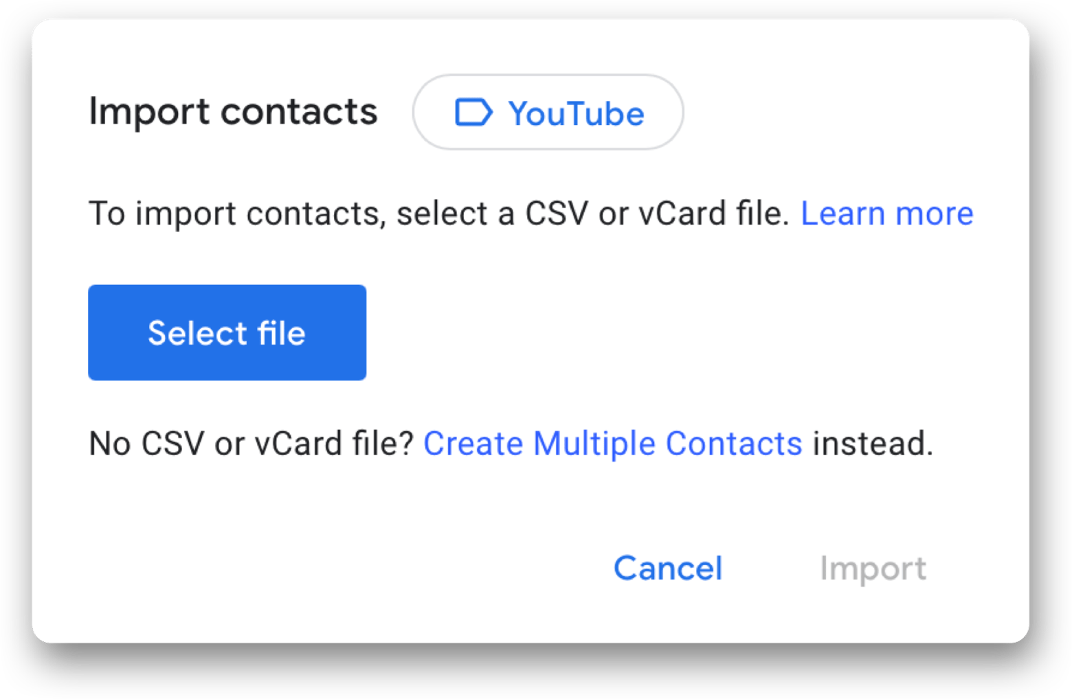 import google contacts