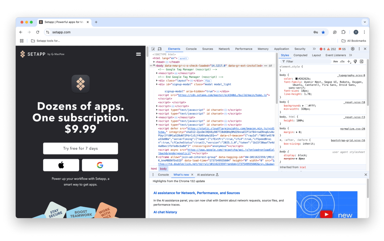 inspect element in chrome