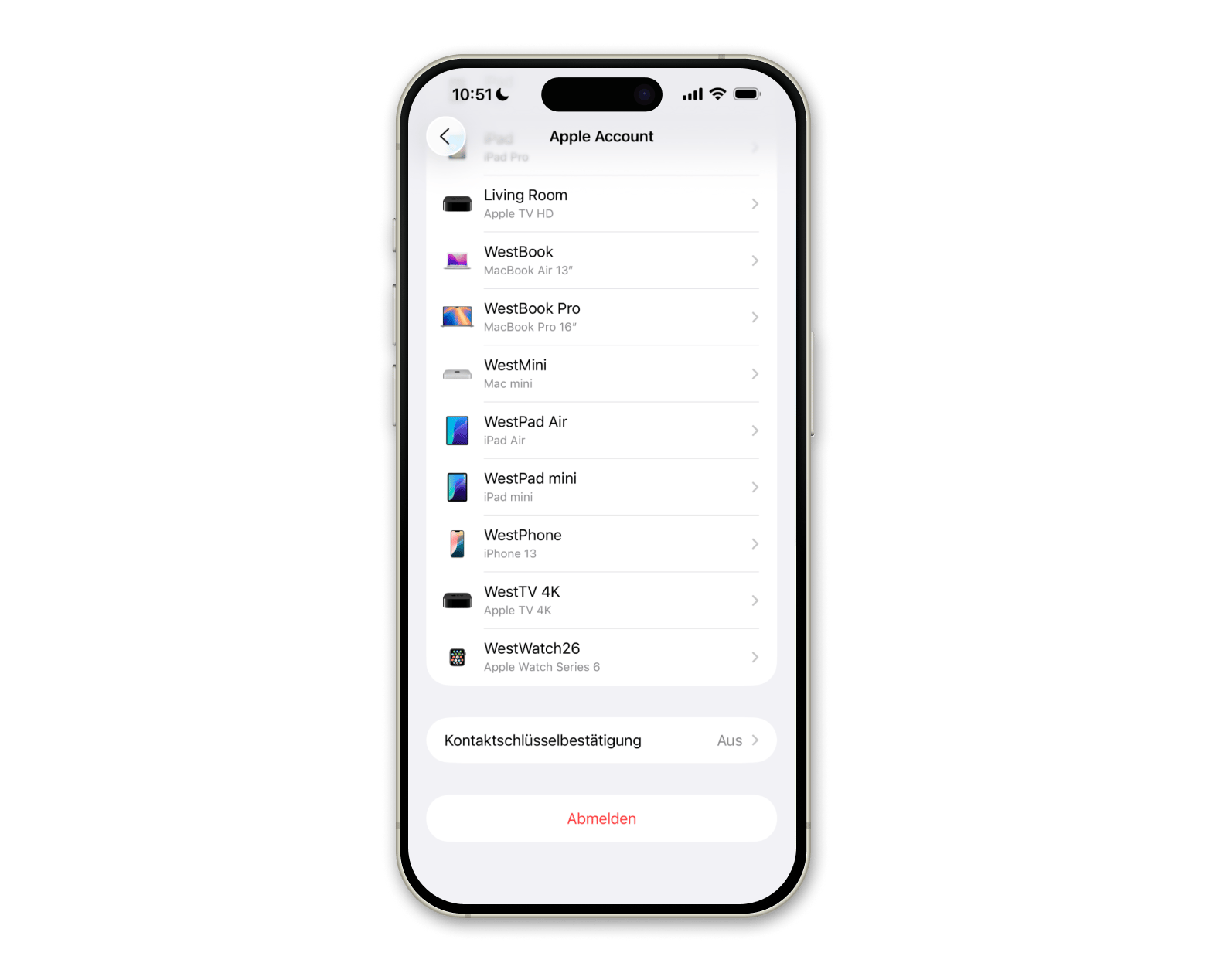 iPhone: Apple Account abmelden
