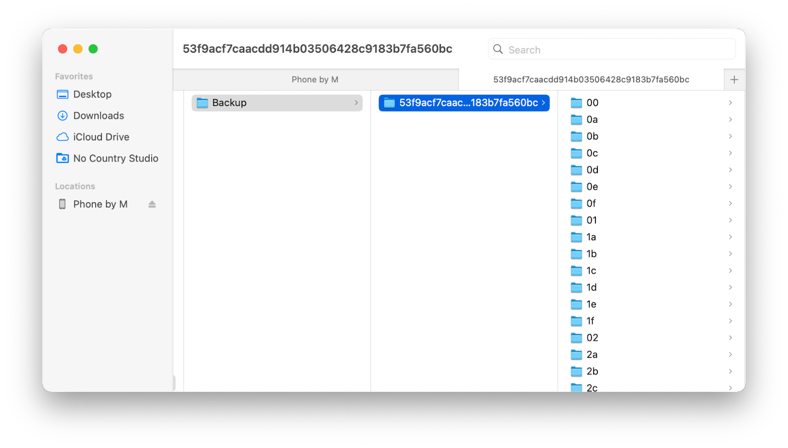 iphone backup to external drive using finder