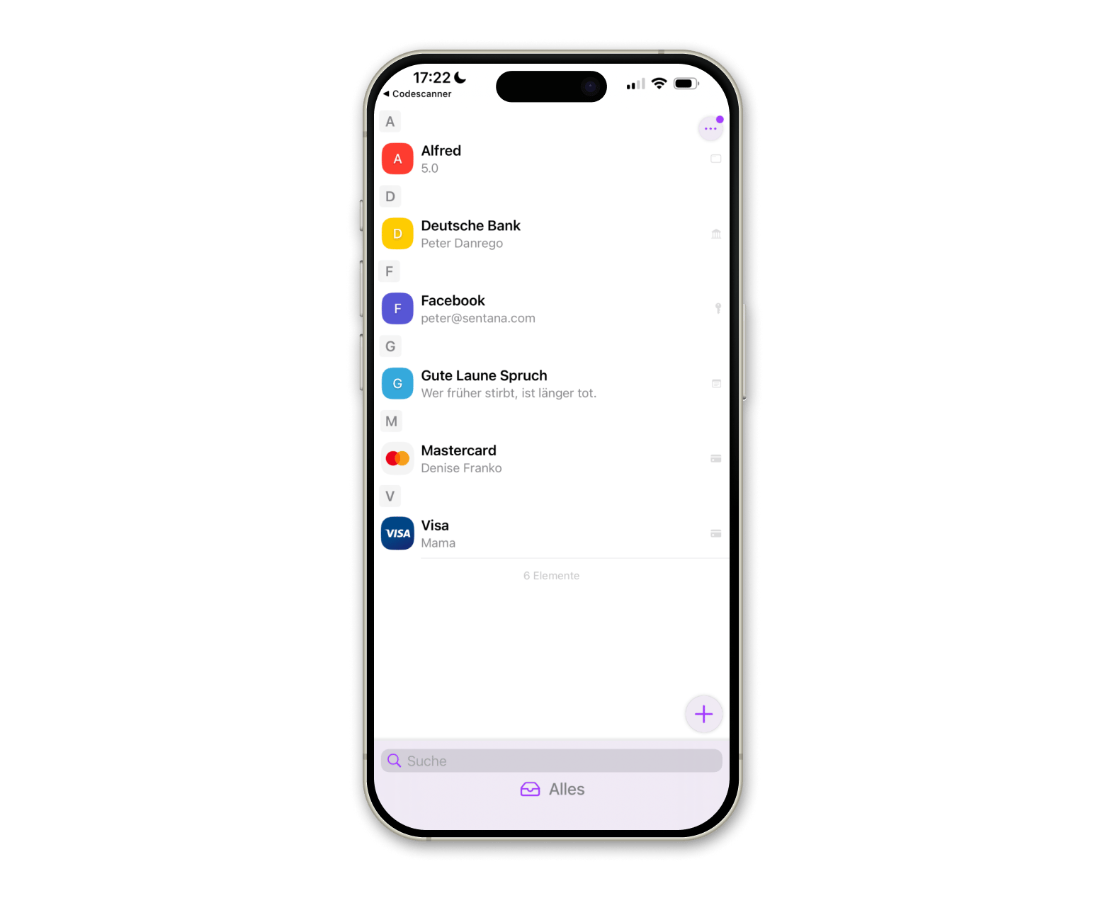 iPhone Secrets Passwort Manager