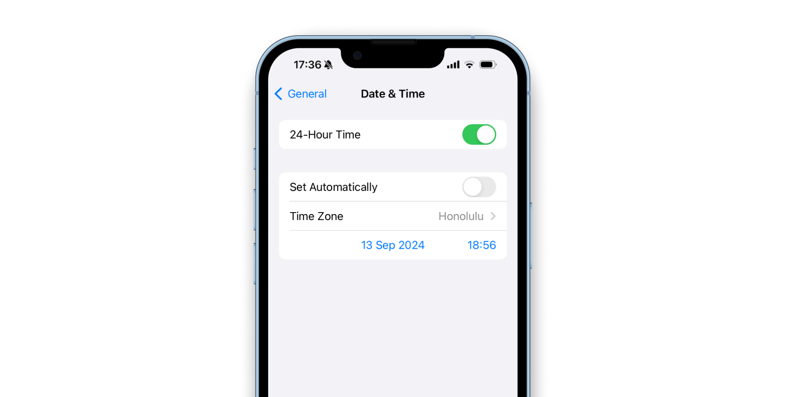 Date & Time settings