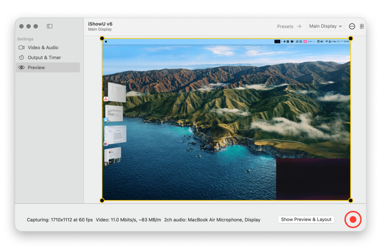 iShowU is a video editing software  that's available on Setapp