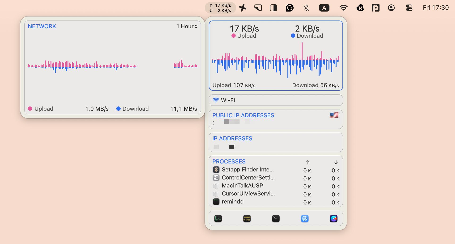 The network tracking in iStat Menus, a Mac system monitoring app that is available on Setapp. The network tracking in iStat Menus, a Mac system monitoring app that is available on Setapp.