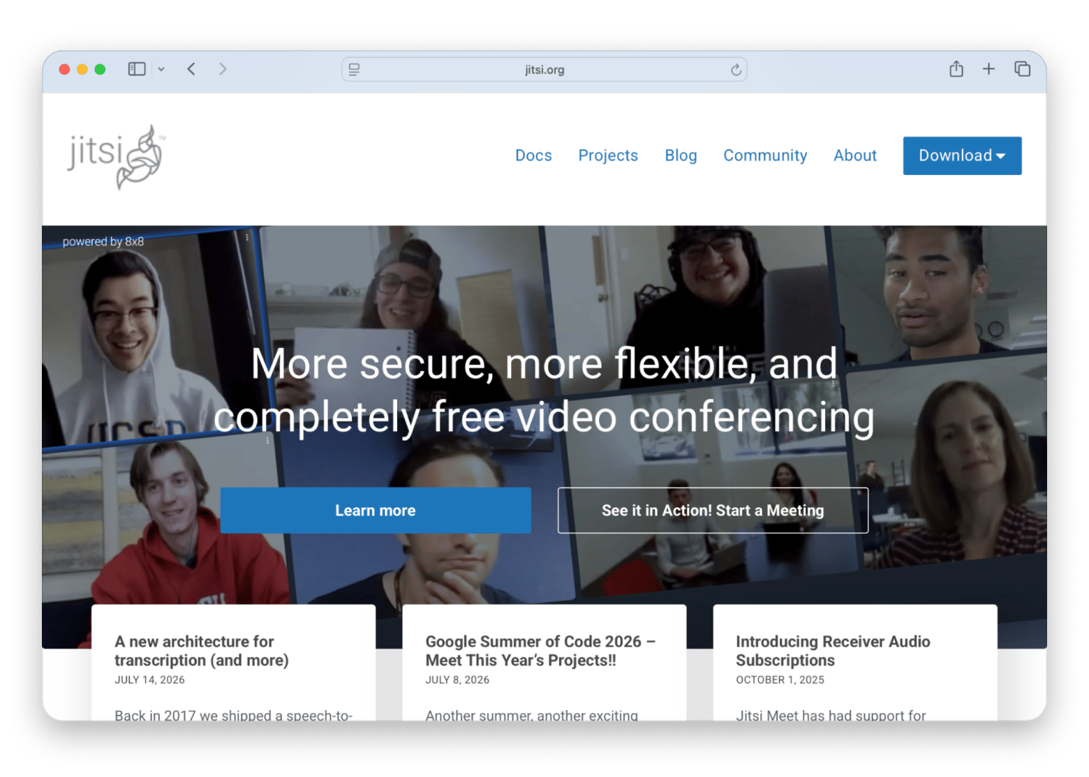 Jitsi Meet website