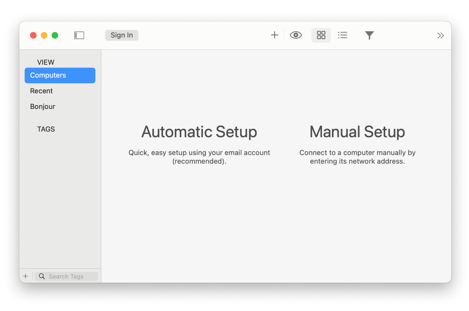 jump desktop automatic setup on mac