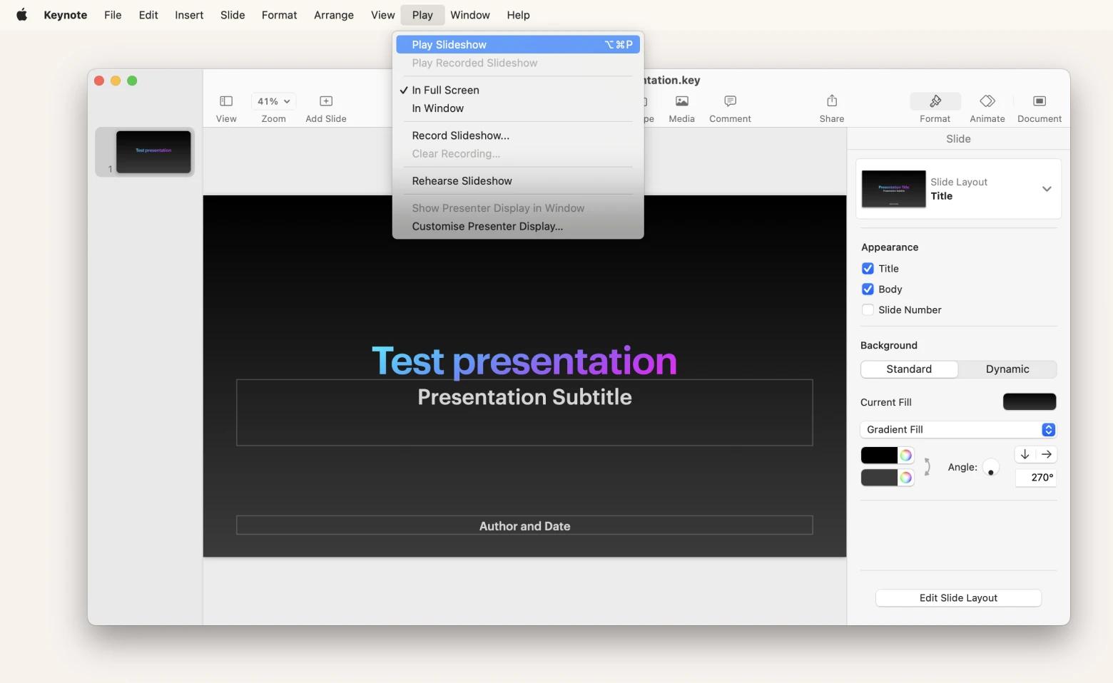 turn Keynote into a slideshow video maker