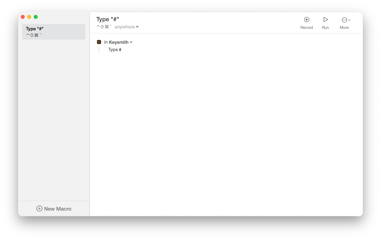 macro for typing a pound sign