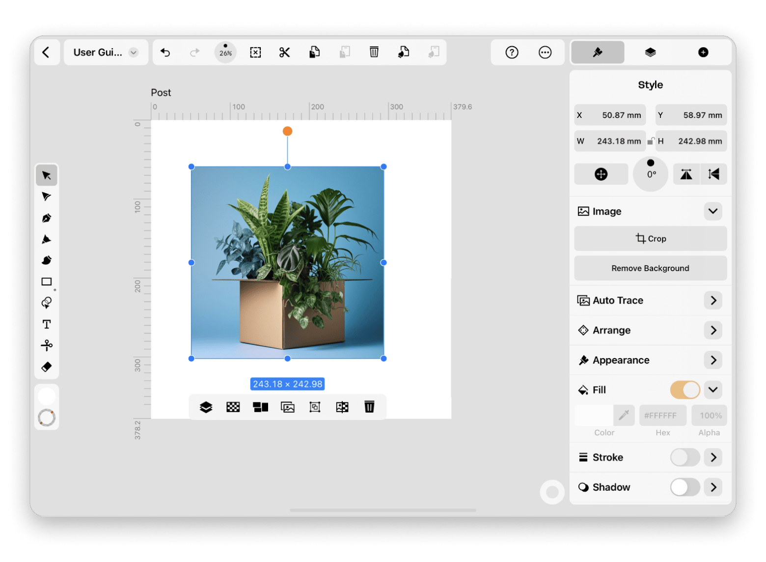 The interface of Linearity Curve, a Mac editor 