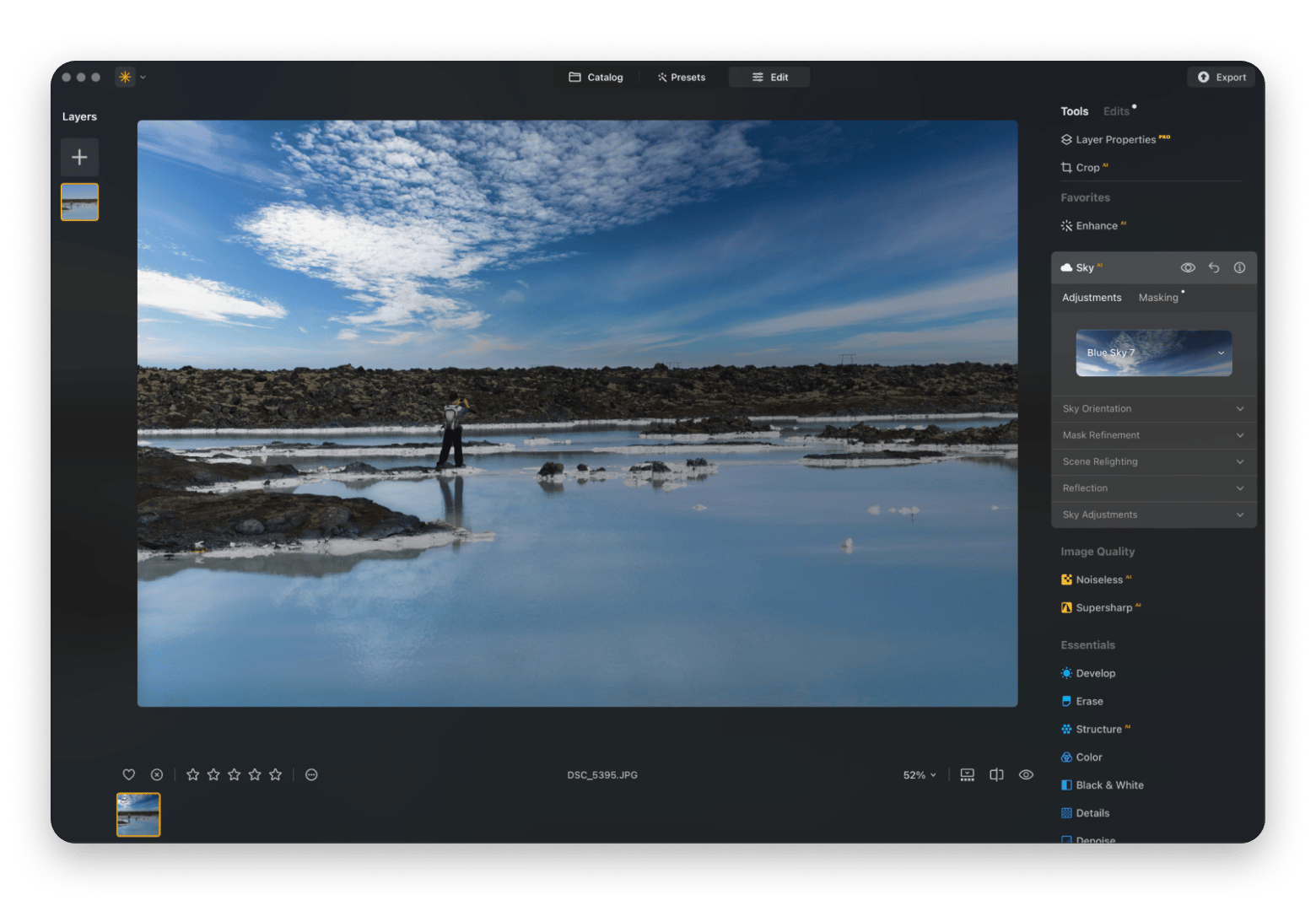 Luminar Neo is a travel app for content creation