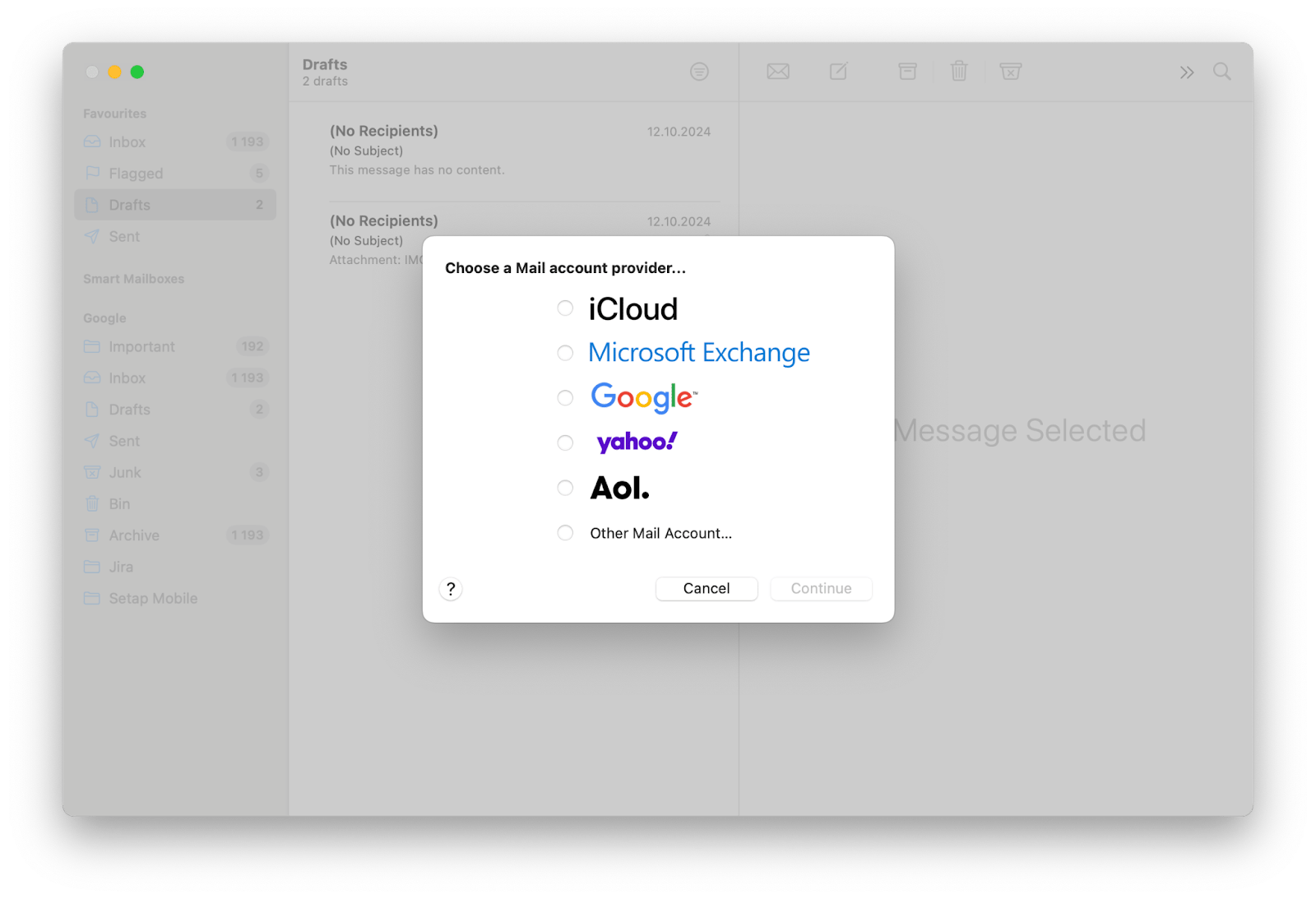 mac add email account to mail app