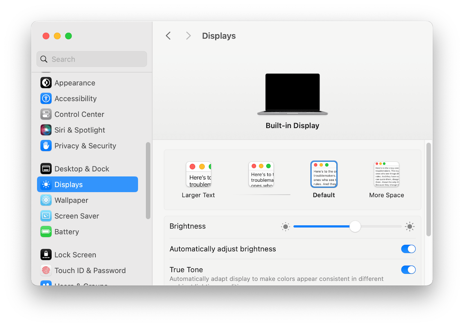 mac adjusting brightness