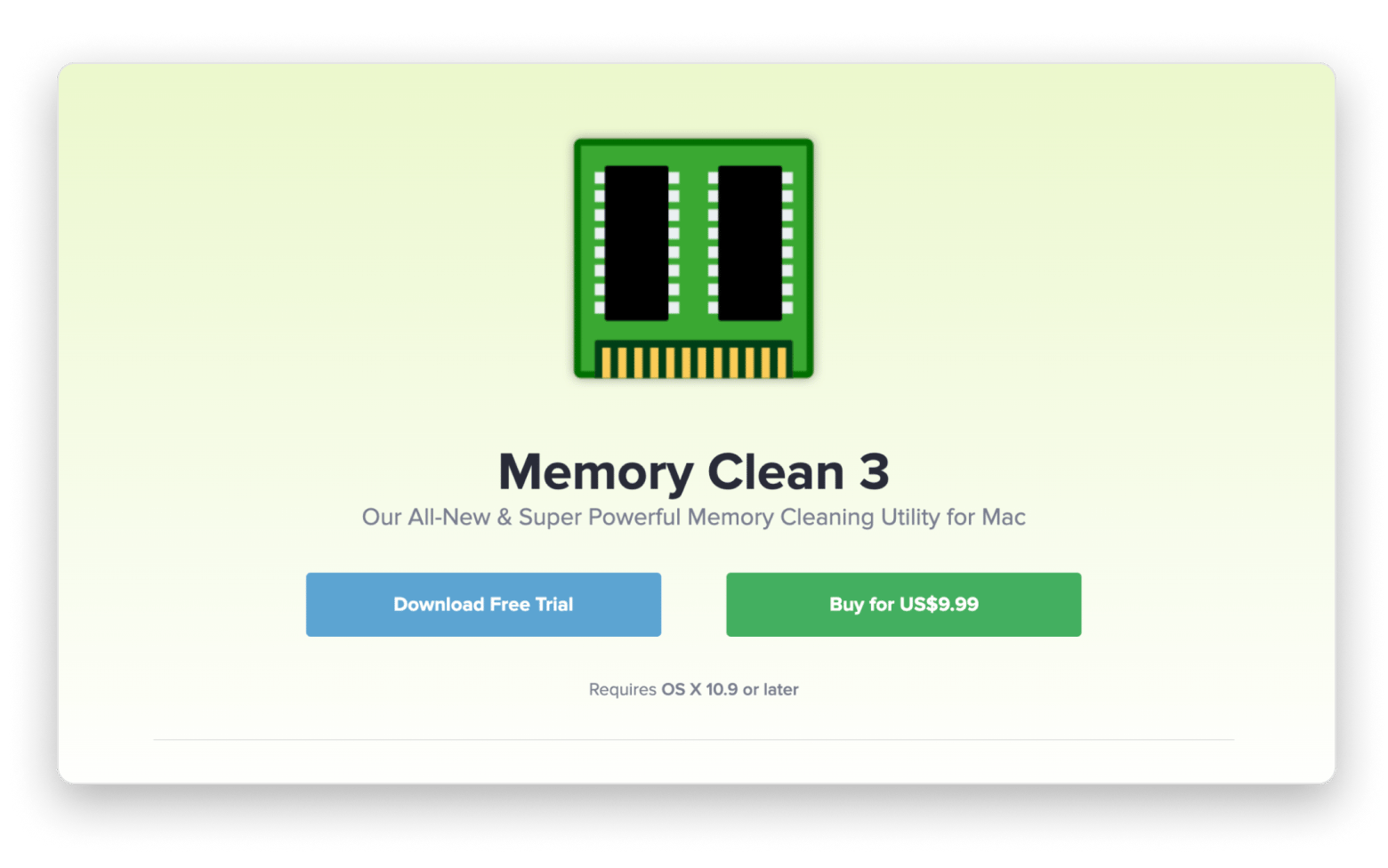 mac clean 3 memory cleaner app