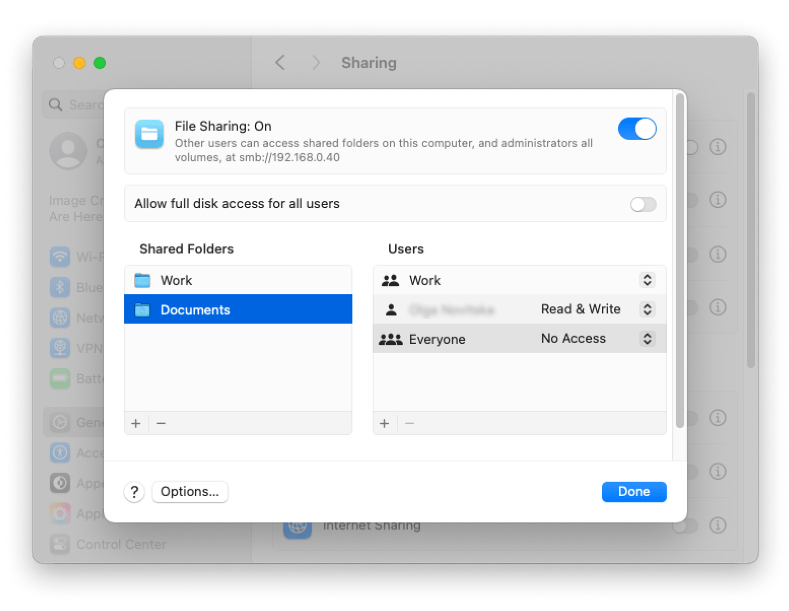 file sharing on mac