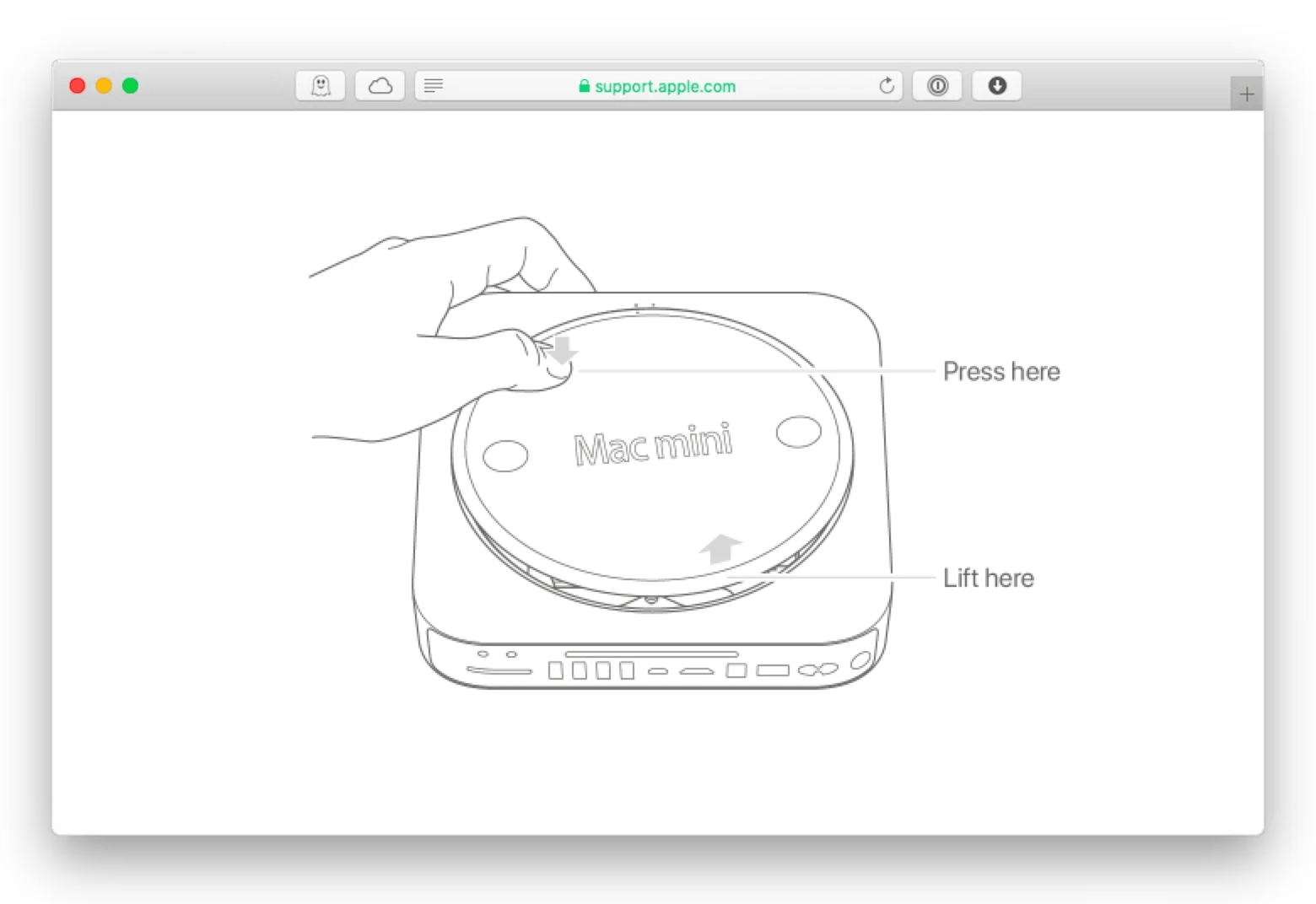 how to open Mac Mini | Source: apple.com