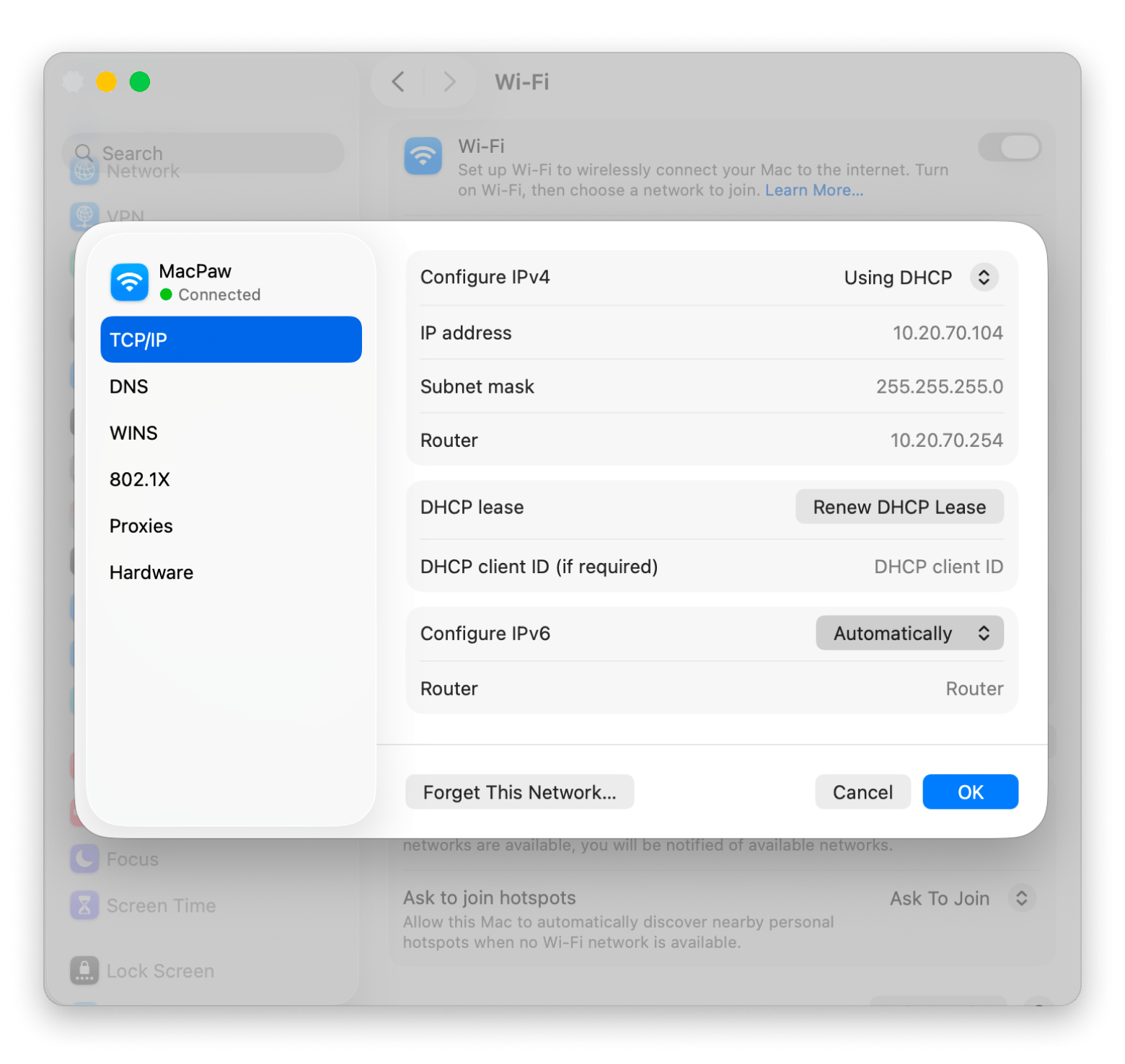 Mac system settings network ipv6 Mac system settings network ipv6