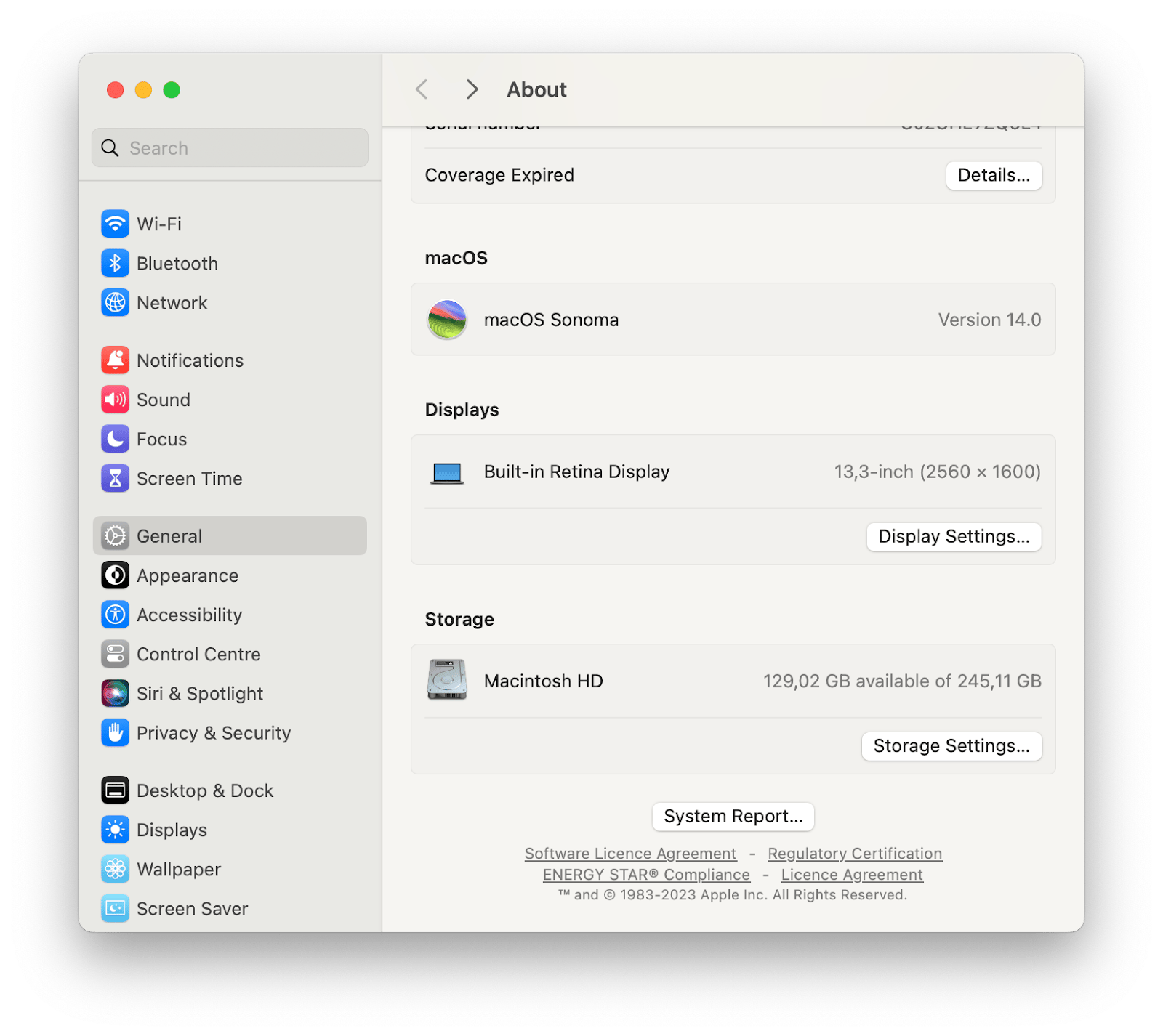 macbook storage info