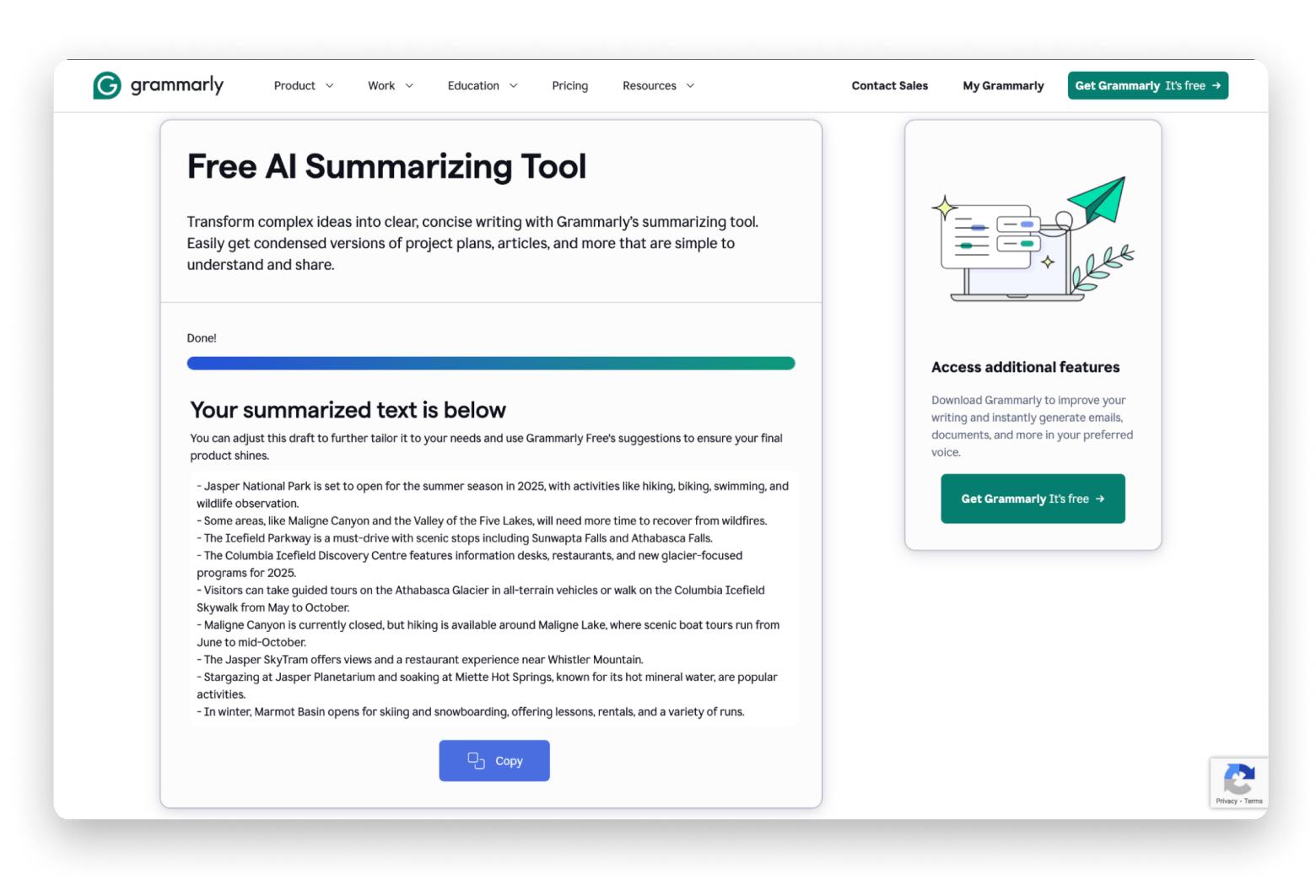 How to summarize article sections, websites, and texts with ease