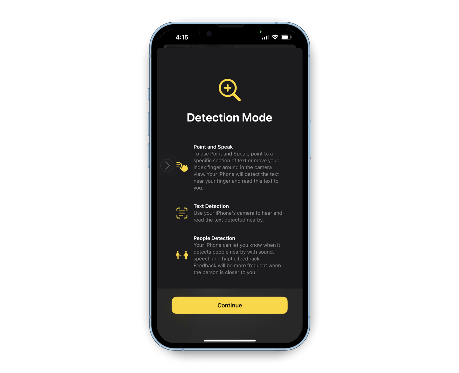 Magnifier Detection Mode tutorial