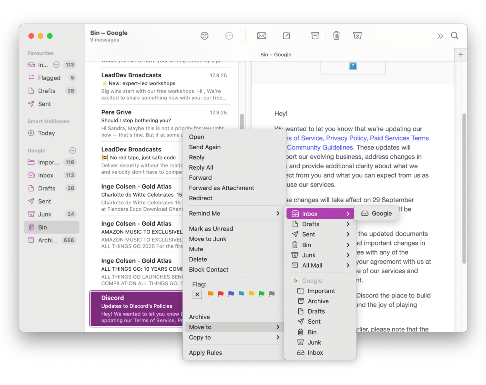 Mail app retrieve deleted email Mail app retrieve deleted email