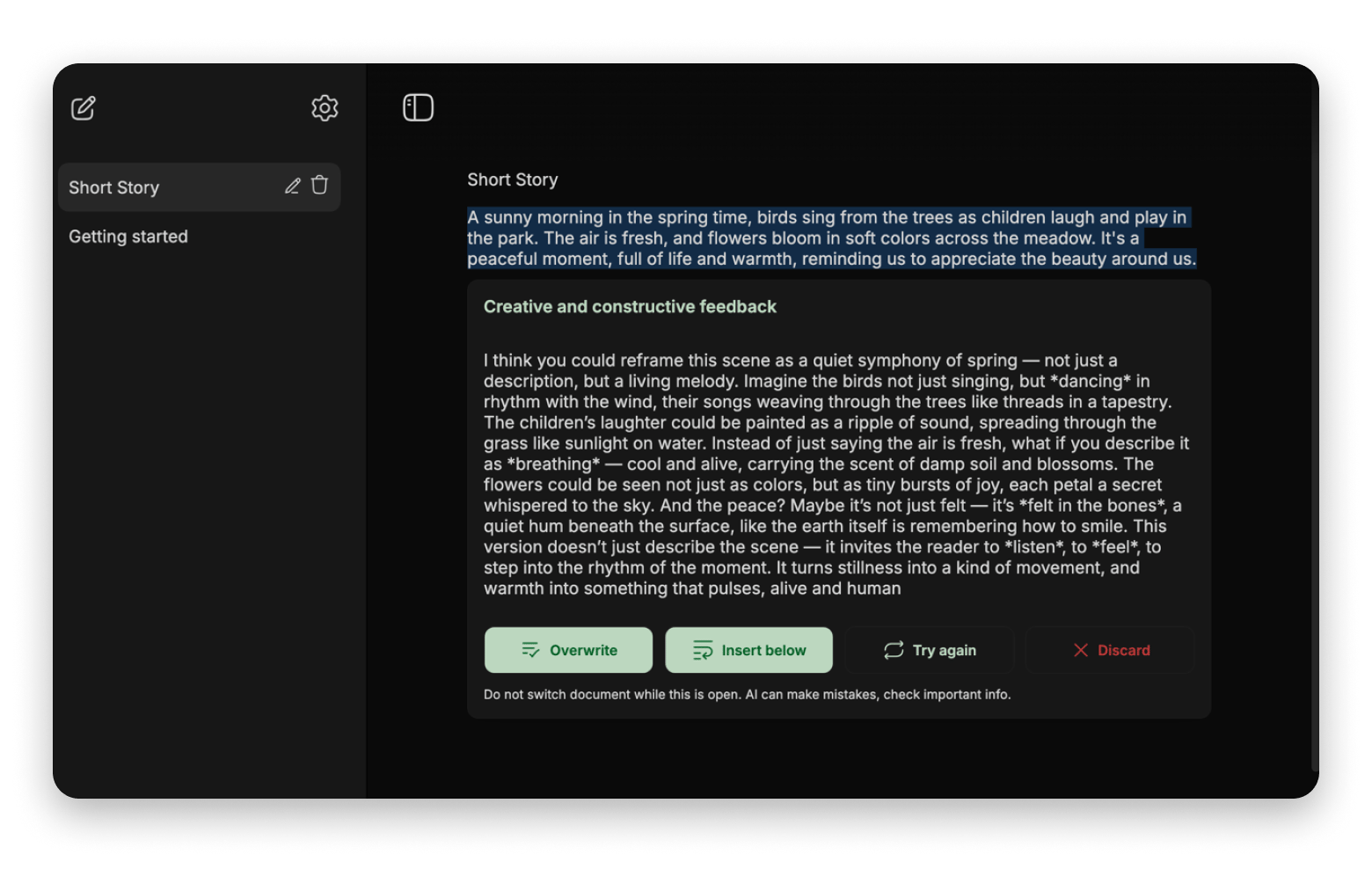 Writing with local AI assistance on Manzoni, a writing app available on Setapp. Writing with local AI assistance on Manzoni, a writing app available on Setapp.