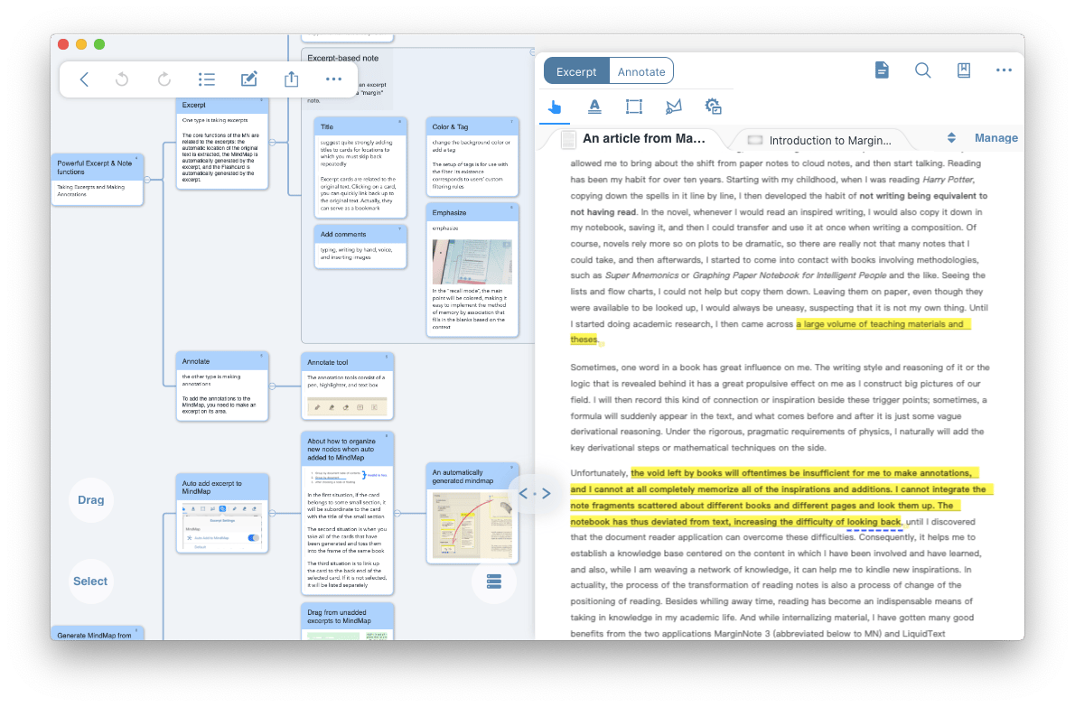 MarginNote note app Mac reading