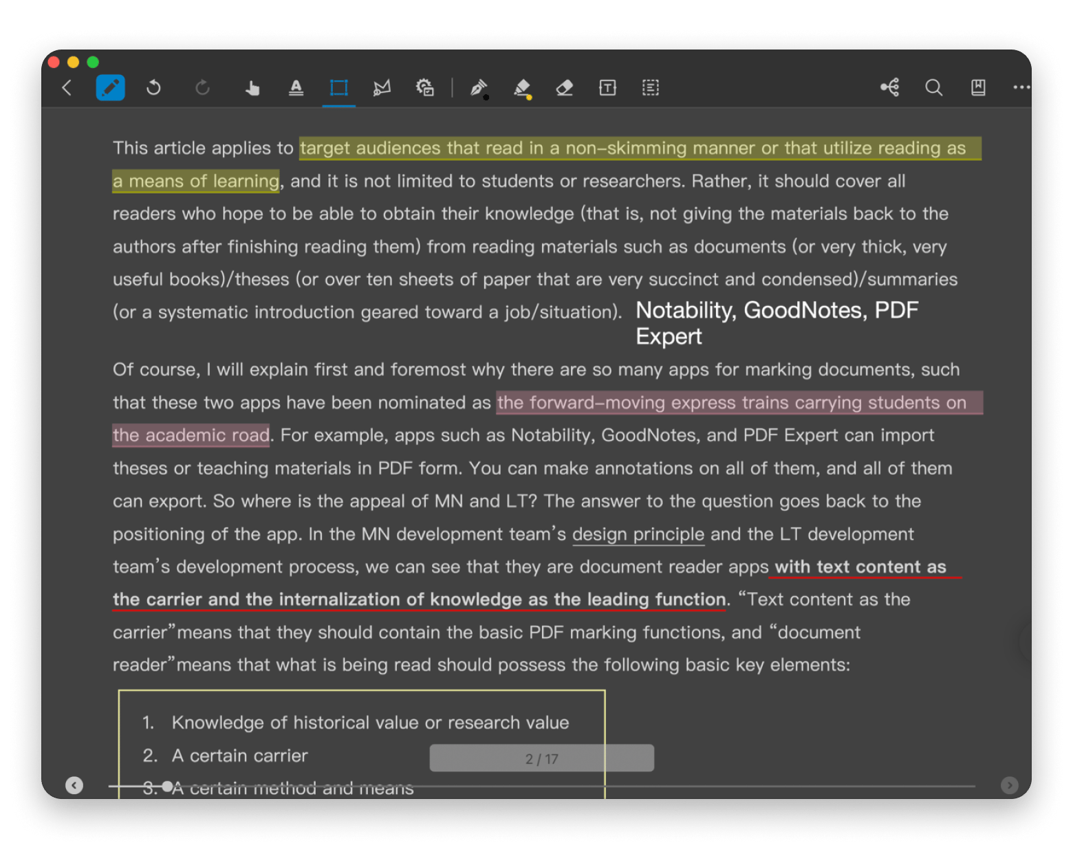 annotations and note-taking on MarginNote, a tool available on Setapp