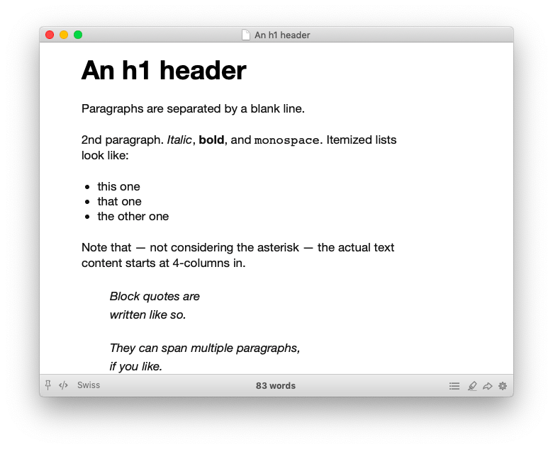 Markdown with Marked