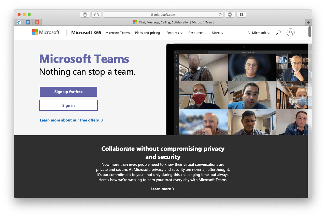 Microsoft Teams conference call Mac