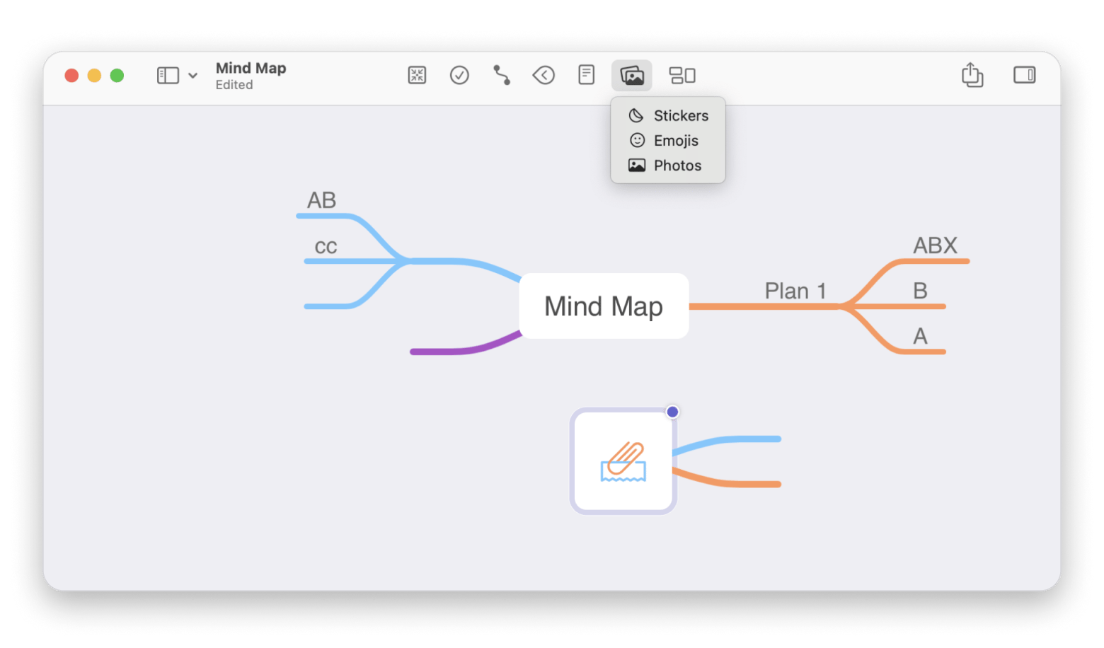 The interface of MindNode Classic, a mind-mapping app that is available on Setapp