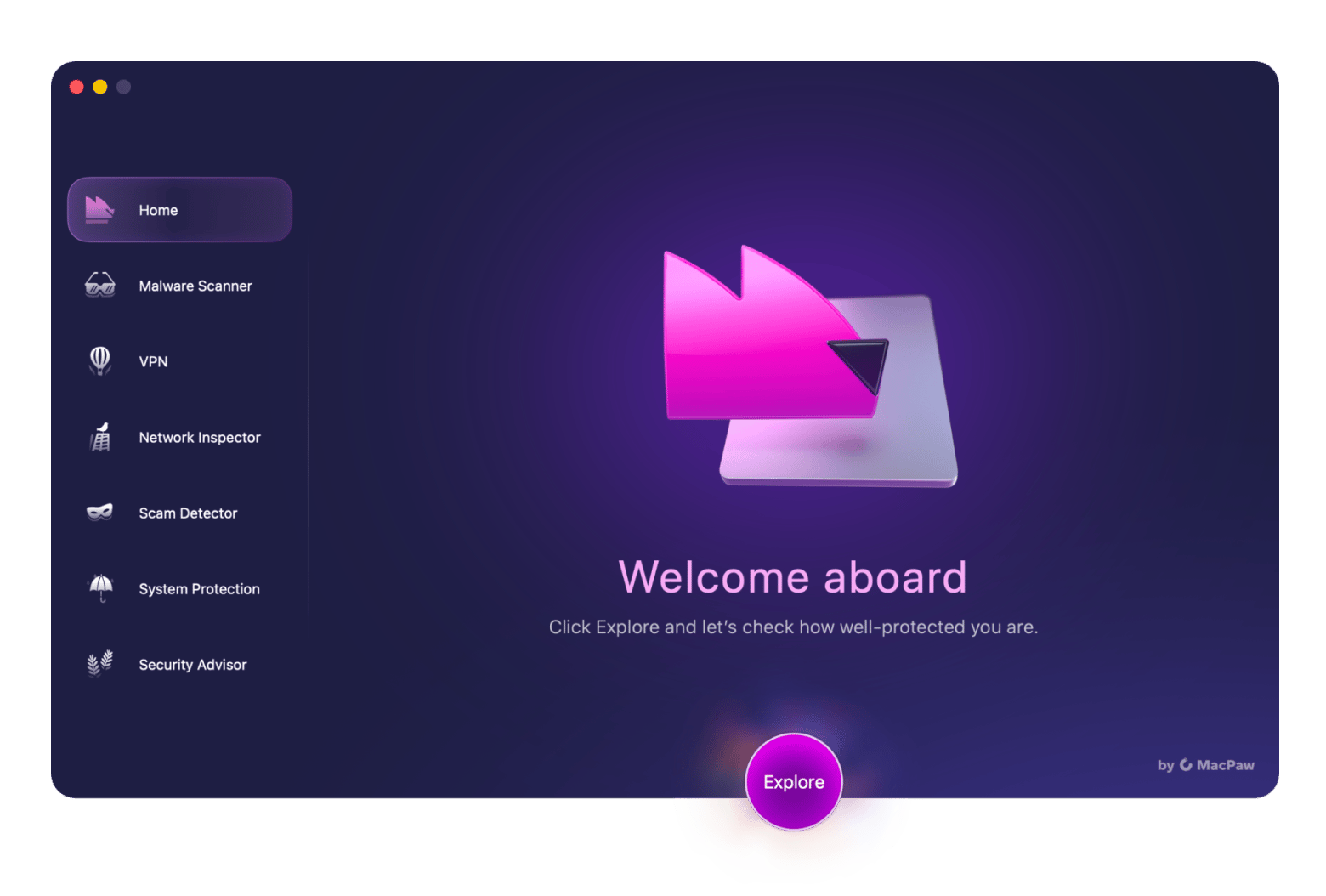 The home screen of Moonlock, a Mac security app available on Setapp
