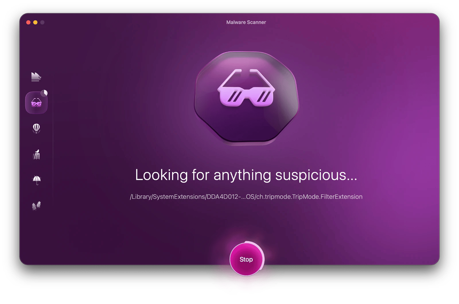 The Malware module scan in Moonlock, a cybersecurity app that is available on Setapp.