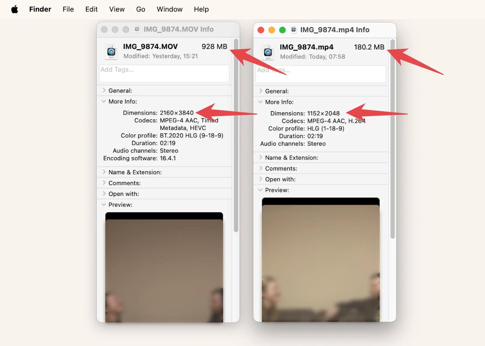 difference between mov and mp4 video file formats