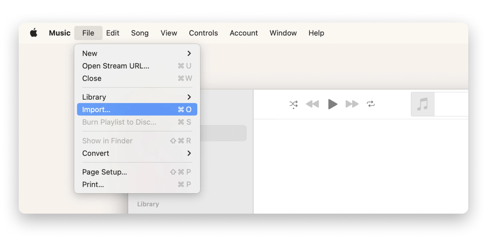 Import Apple Music library