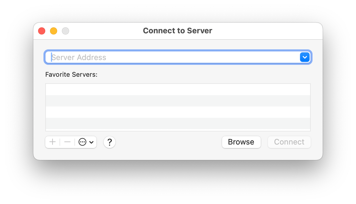 nas connect to server mac