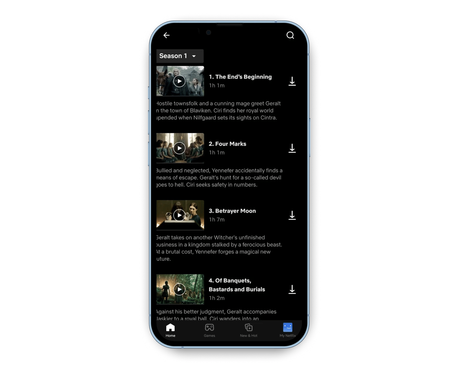 Download Netflix episodes to iPhone