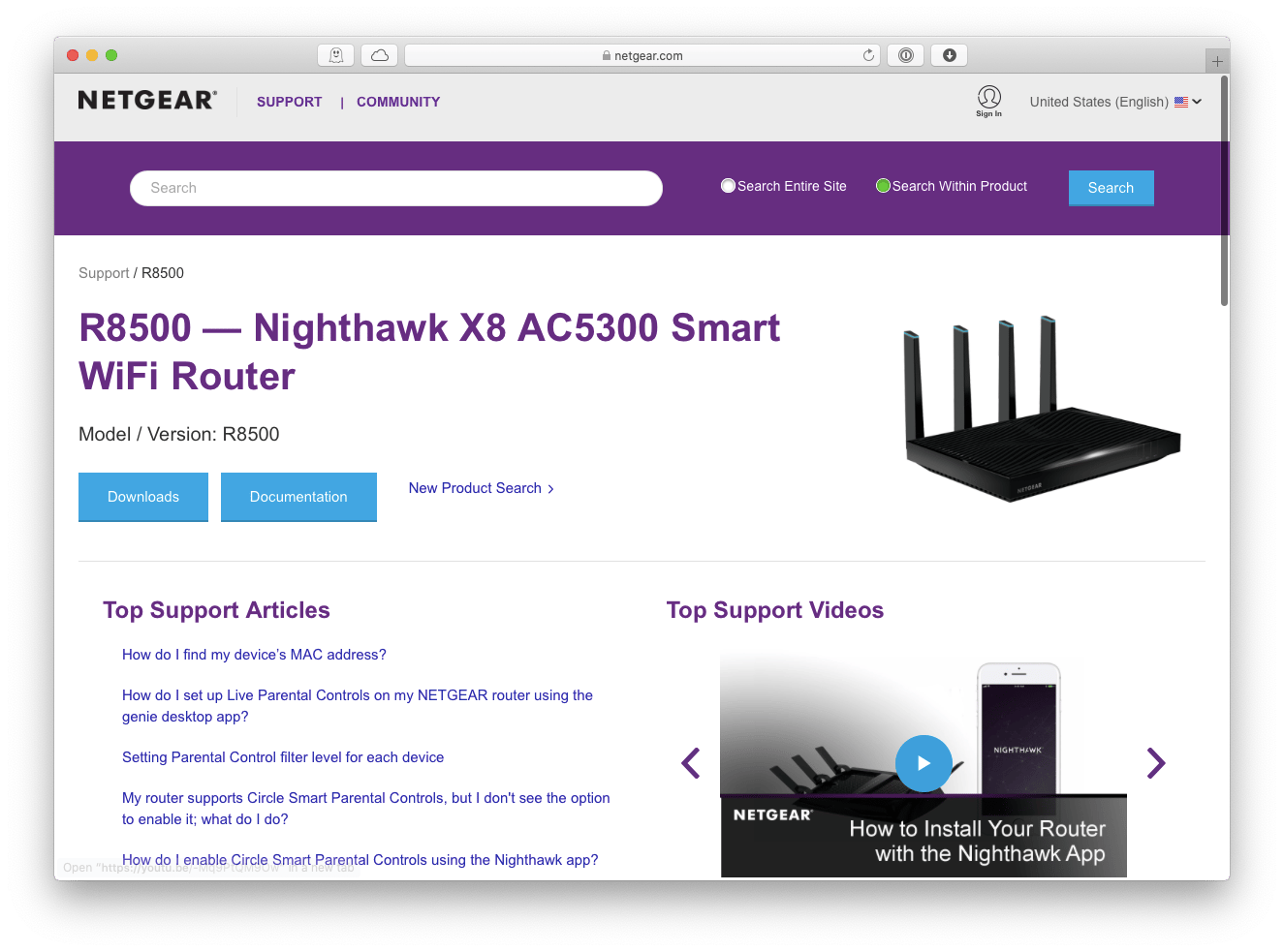 Netgear Nighthawk X8 AC5300 wifi router