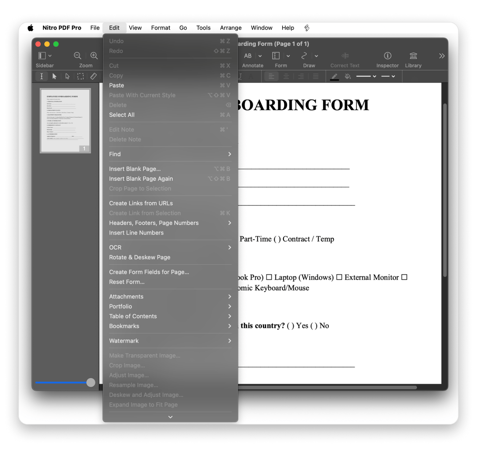 Creating a fillable PDF form with Nitro PDF Pro