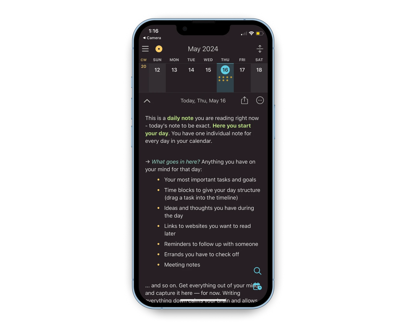 noteplan interface