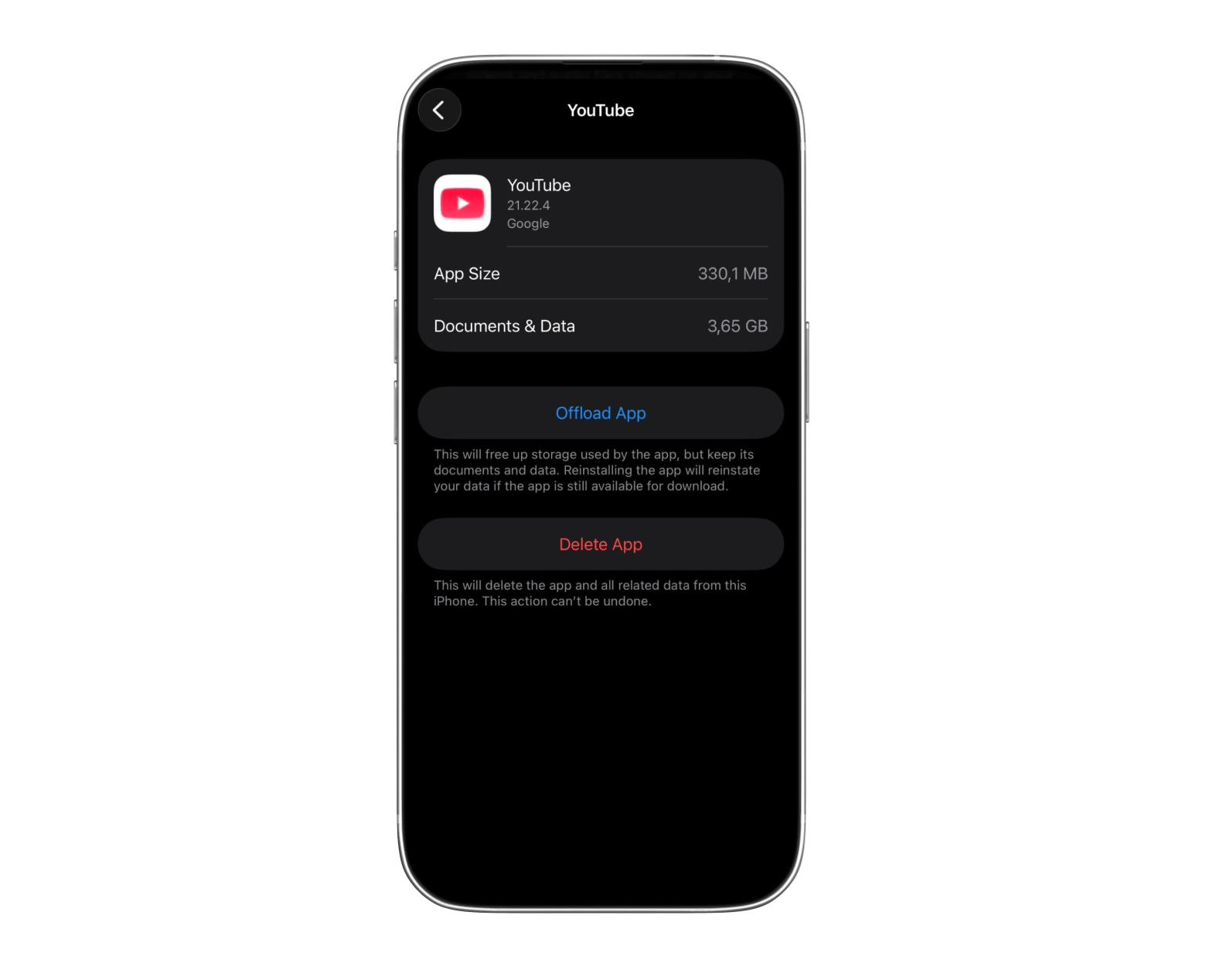 Offload apps iPhone