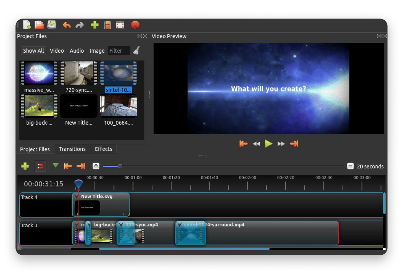 OpenShot video editing app