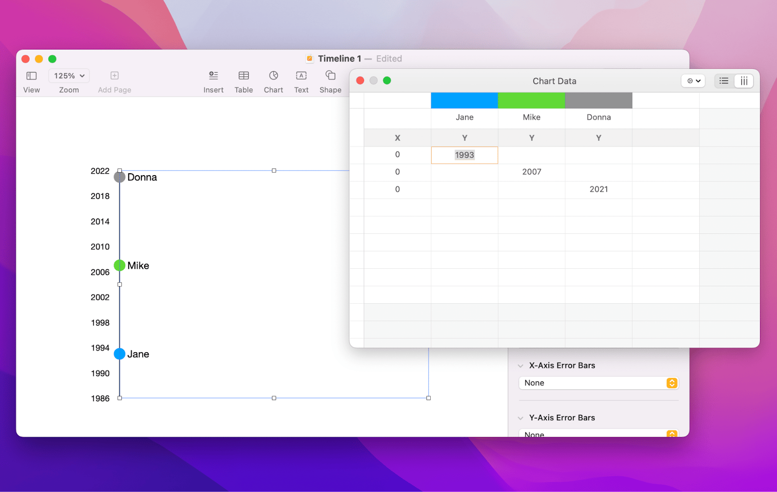 make timeline on mac 