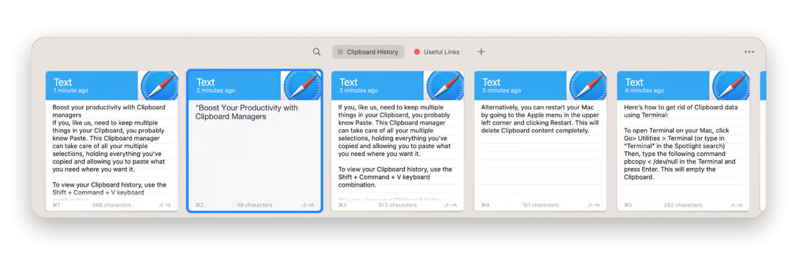 The Get Plain Text feature in Paste, a clipboard manager app available on Setapp