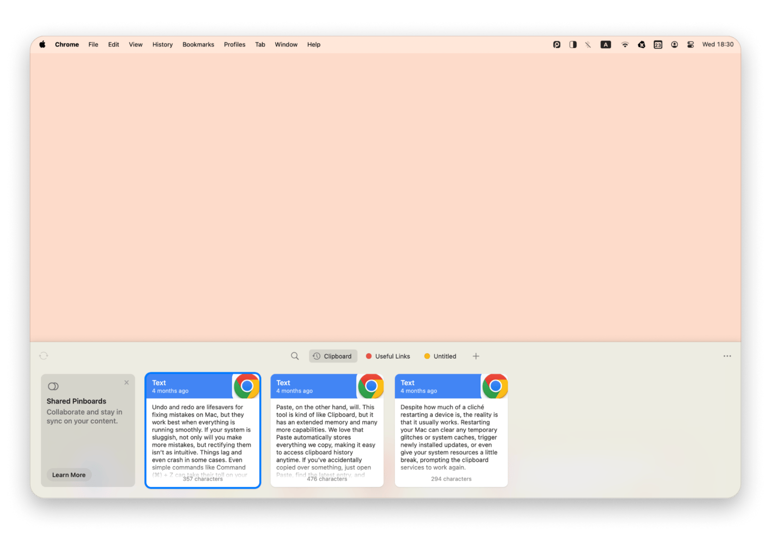 Clipboard manager Paste is available in Setapp
